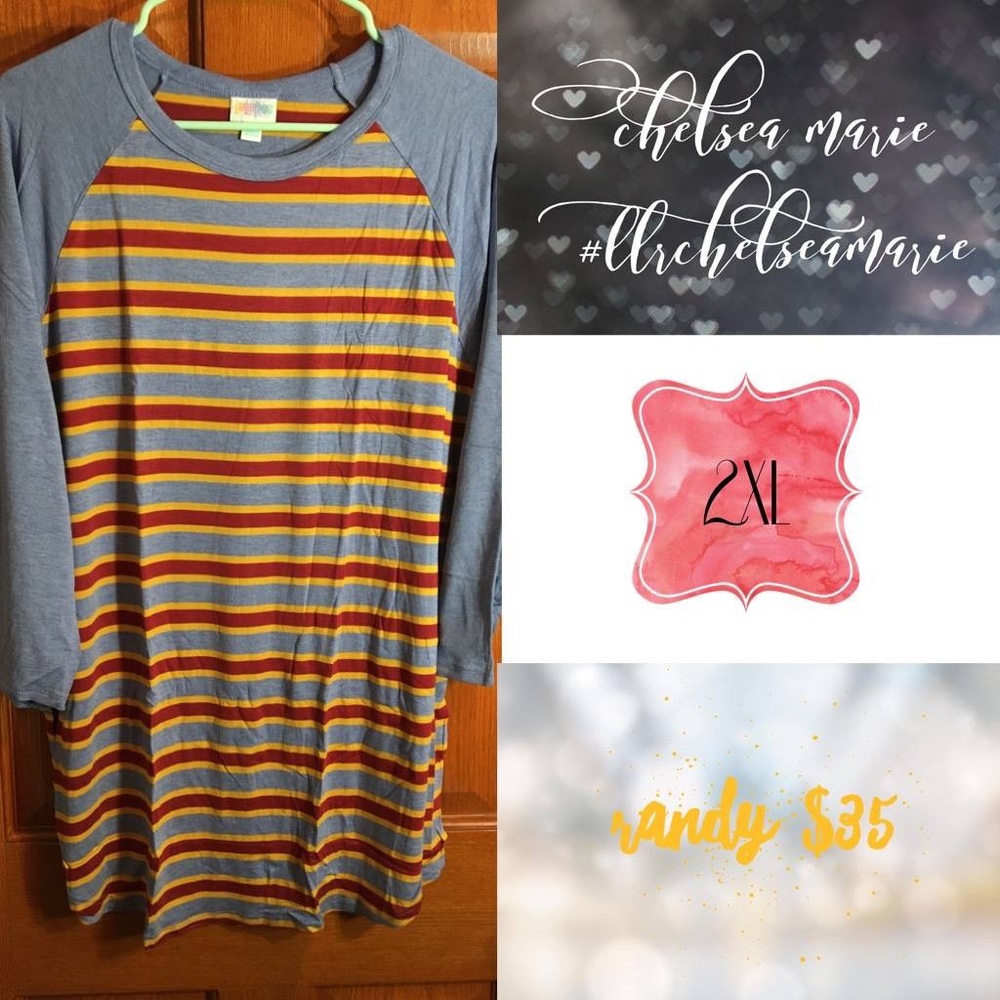 LuLaRoe Randy Baseball Tee 2XL NWT